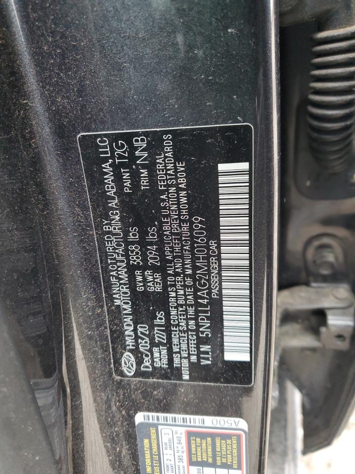 2021 Hyundai Elantra VIN 5NPLL4AG2MH016099 Copart auction photo, front end damage thumbnail 13