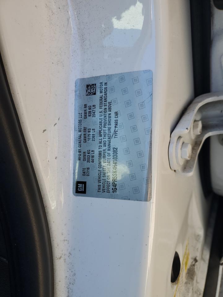 2017 Buick Verano VIN 1G4PR5SK4H4103082 Copart auction photo, front end damage thumbnail 12