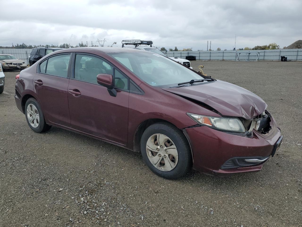 2015 Honda Civic VIN 2HGFB2F53FH522100 Copart auction photo, front end damage thumbnail 4