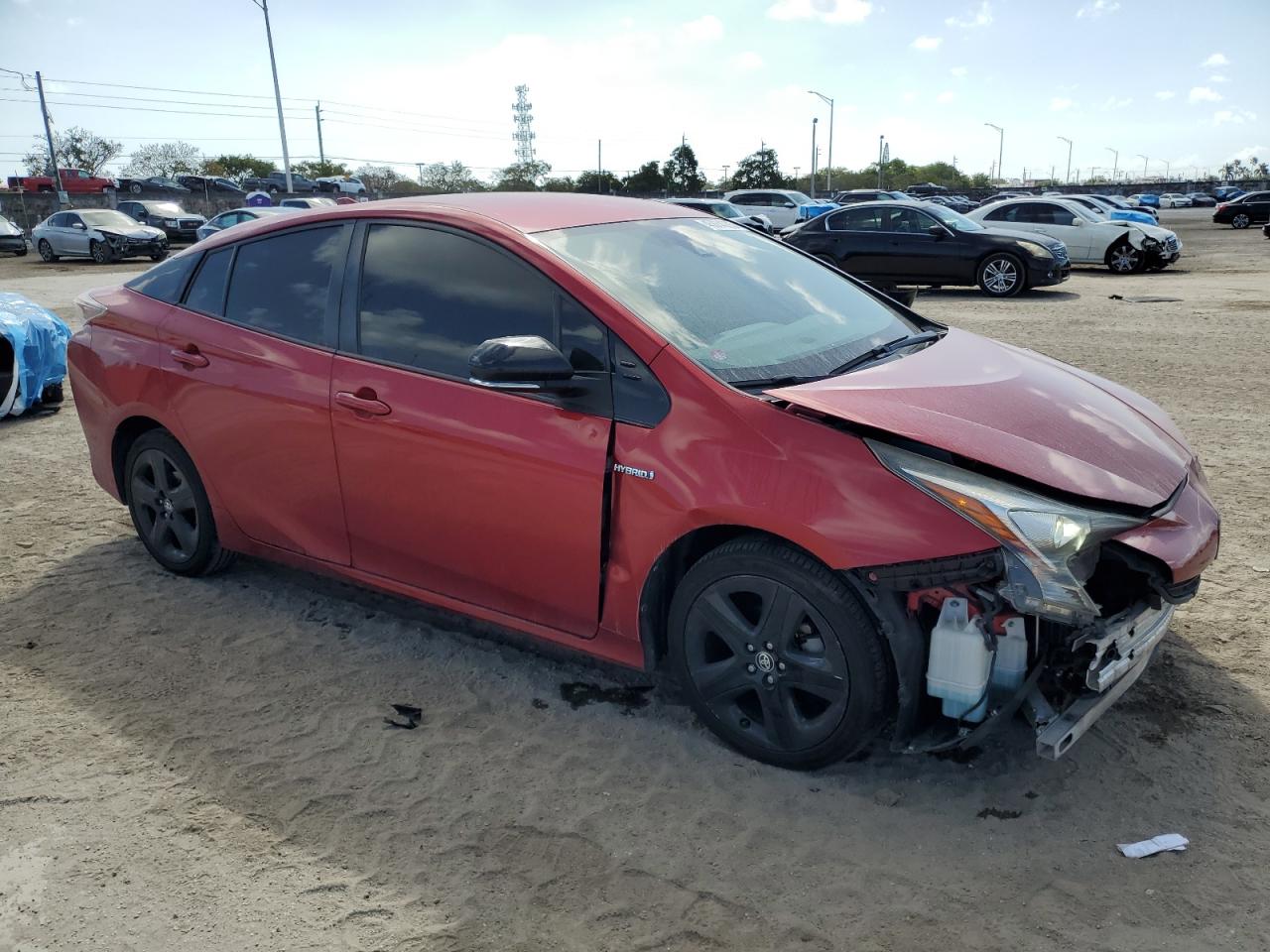 2017 Toyota Prius VIN JTDKARFU0H3529365 Copart auction photo, front end damage thumbnail 4