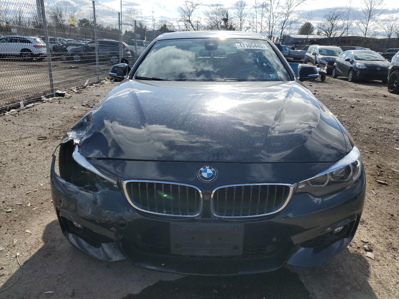 2019 BMW 4er VIN WBA4J3C59KBL06478 Copart auction photo, front end / side damage thumbnail 5