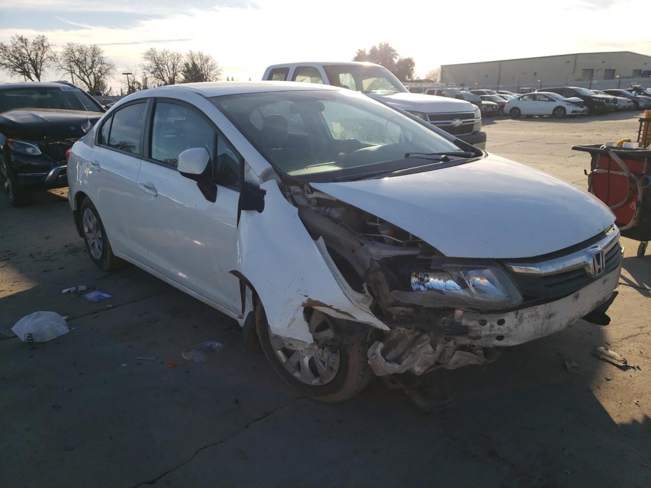 2012 Honda Civic VIN 2HGFB2F57CH335194 Copart auction photo, front end damage thumbnail 4