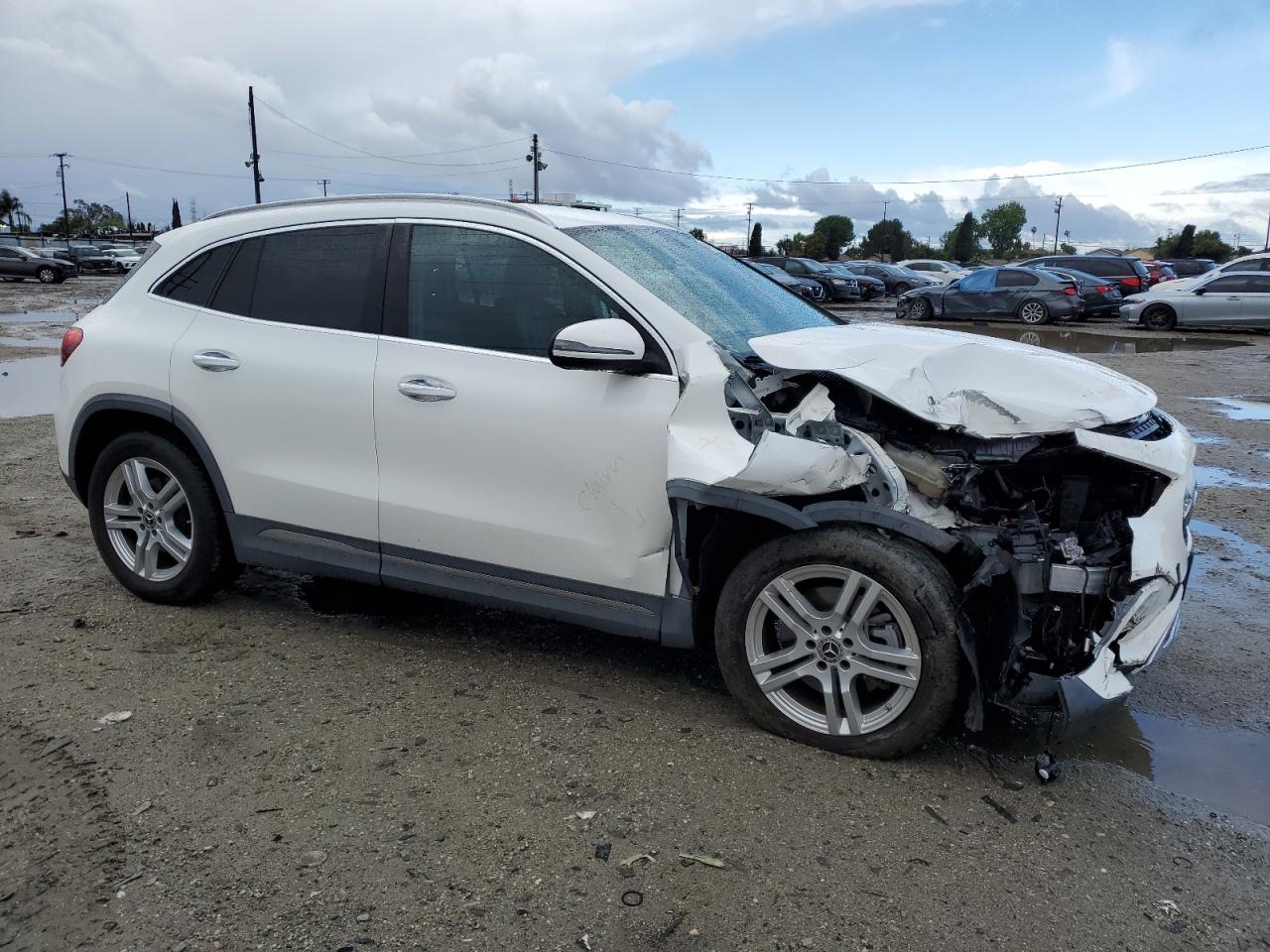2021 Mercedes-Benz GLA-klasse VIN W1N4N4GB2MJ123616 Copart auction photo, front end / side damage thumbnail 4