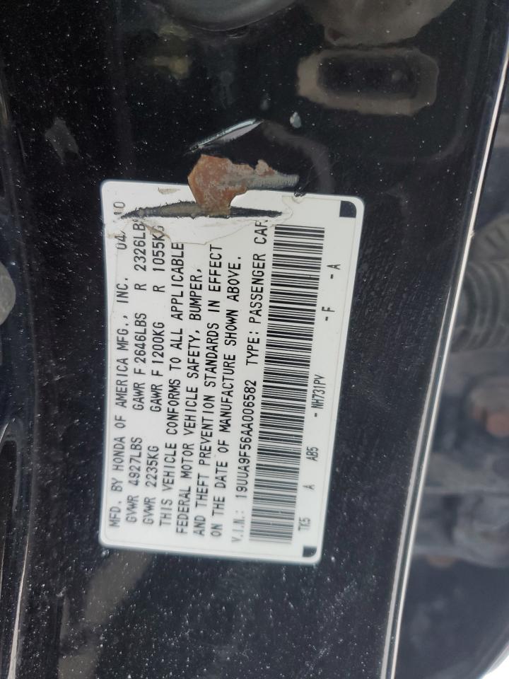 2010 Acura TL VIN 19UUA9F56AA006582 Copart auction photo, front end damage thumbnail 14