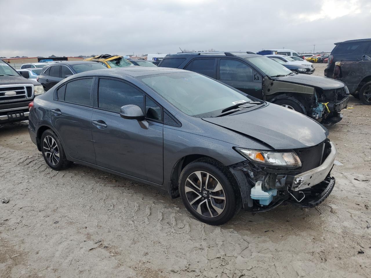 2013 Honda Civic VIN 19XFB2F83DE081876 Copart auction photo, front end damage thumbnail 4