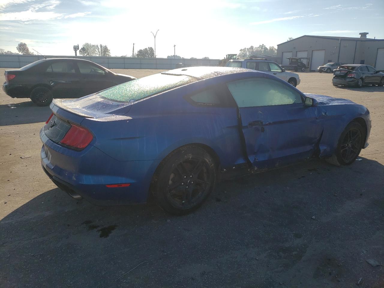 2020 Ford Mustang VIN 1FA6P8TH9L5129096 Copart auction photo, side damage thumbnail 3