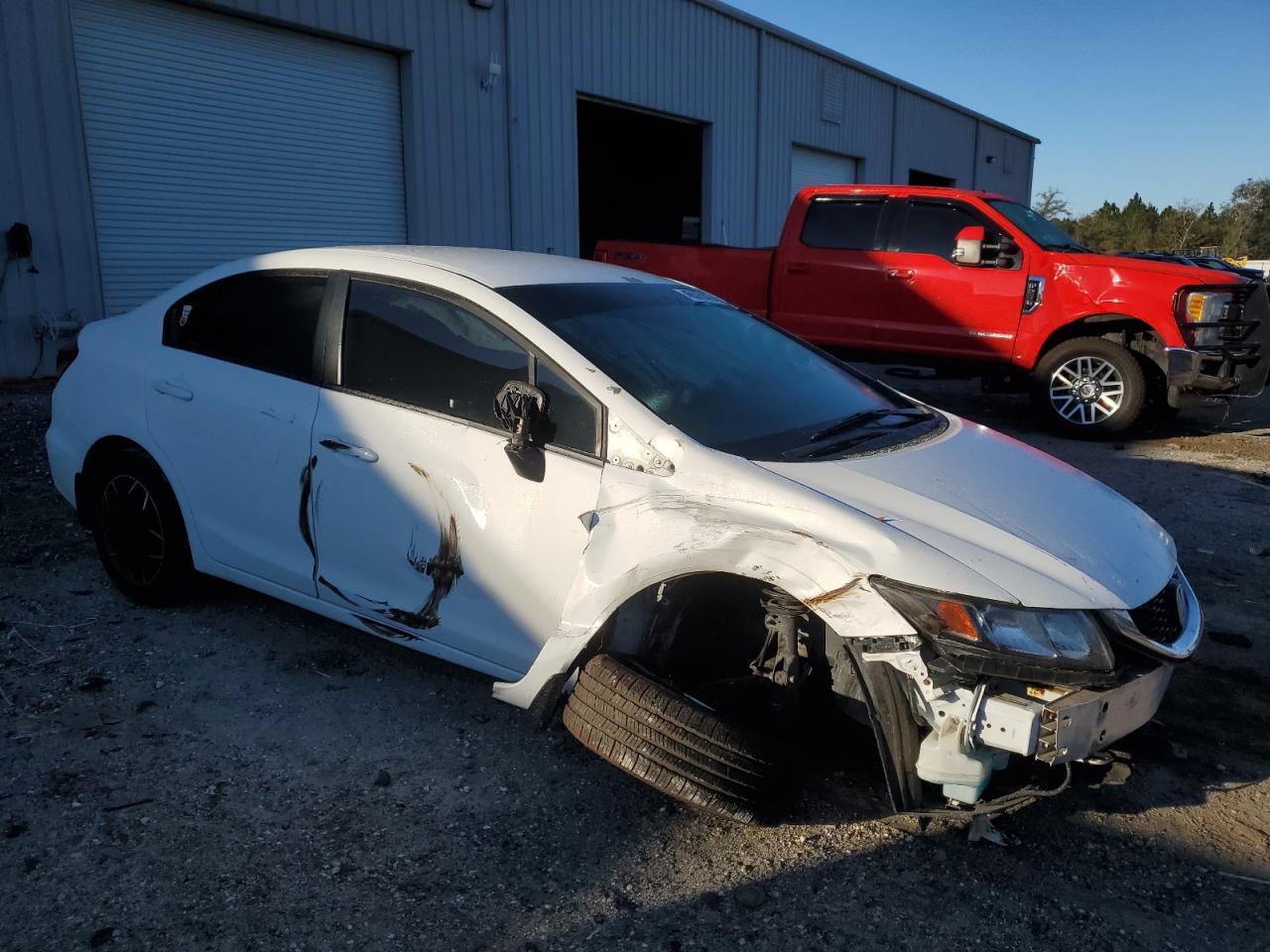 2013 Honda Civic VIN 19XFB2F53DE051850 Copart auction photo, all over / undercarriage damage thumbnail 4