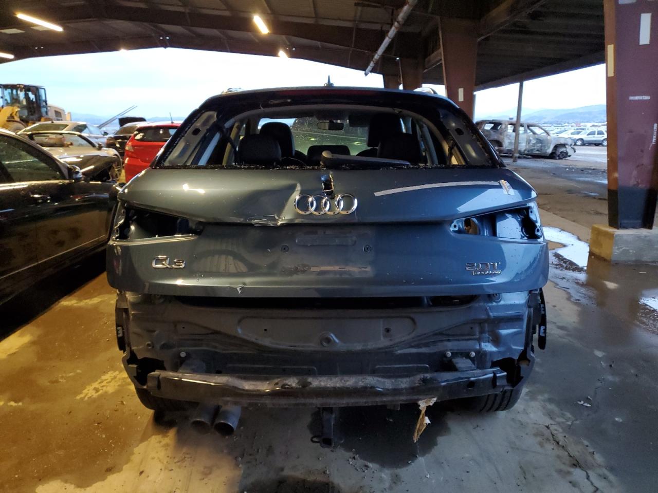 2017 Audi Q3 VIN WA1ECCFS8HR009666 Copart auction photo, rear end damage thumbnail 6