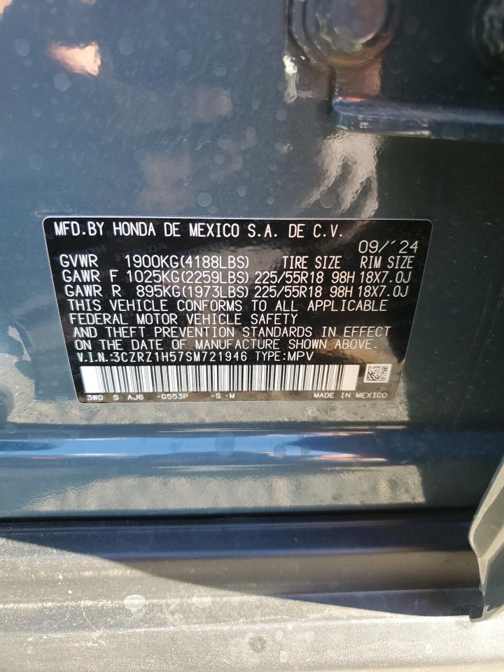 2025 Honda HR-V VIN 3CZRZ1H57SM721946 Copart auction photo, front end damage thumbnail 15