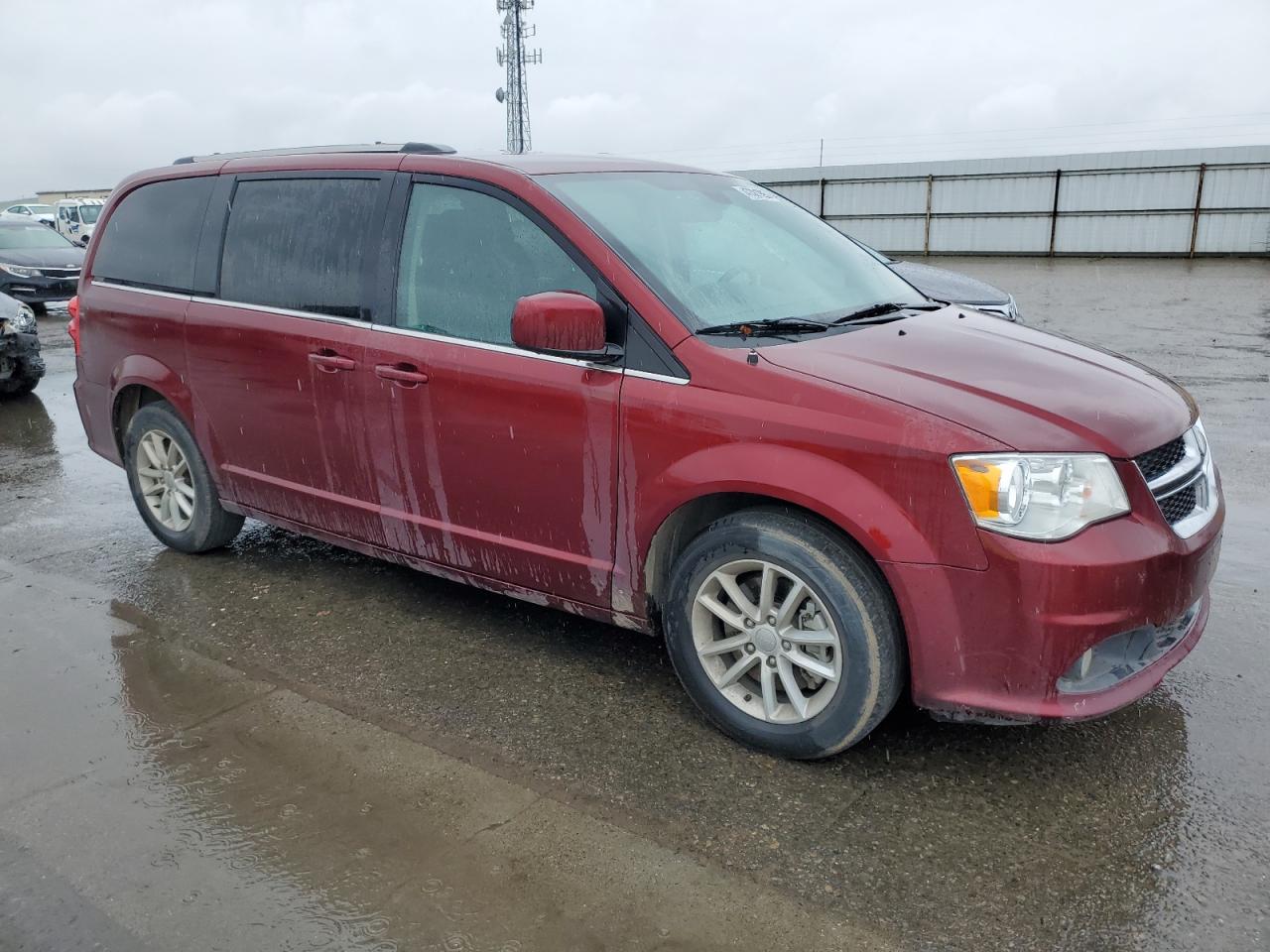 2019 Dodge Caravan VIN 2C4RDGCG6KR674109 Copart auction photo, side damage thumbnail 4