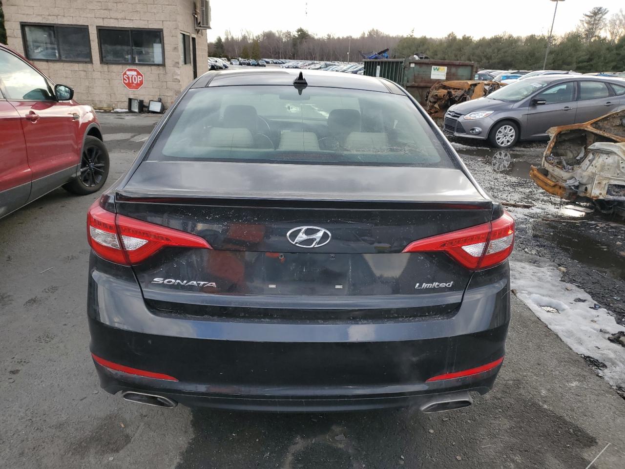 2015 Hyundai Sonata VIN 5NPE34AF3FH028829 Copart auction photo, side damage thumbnail 6