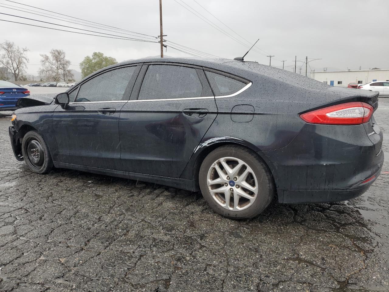 2014 Ford Fusion VIN 3FA6P0H7XER330023 Copart auction photo, front end / side damage thumbnail 2