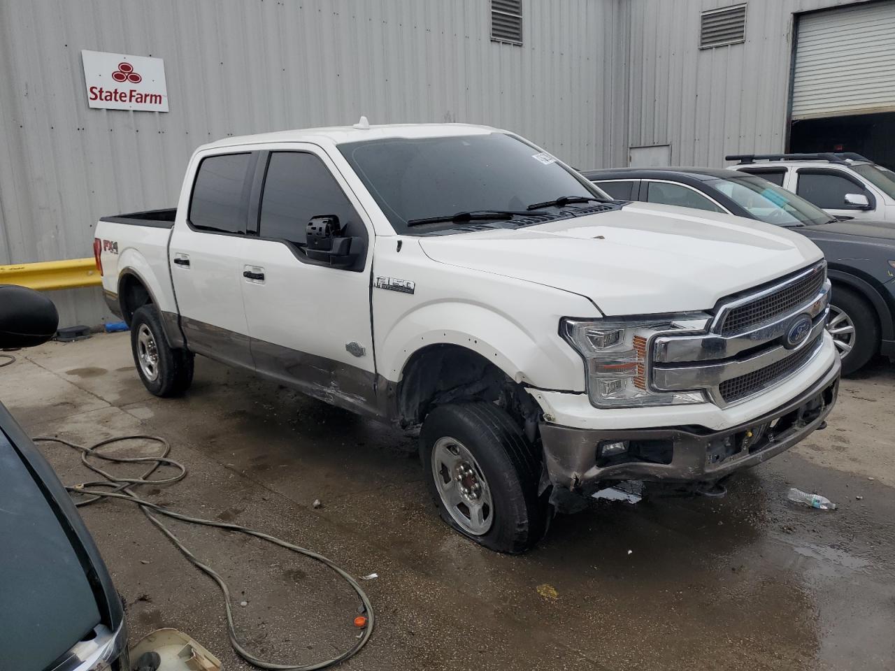 2018 Ford F-150 VIN 1FTEW1E55JFB51056 Copart auction photo, front end / undercarriage damage thumbnail 4