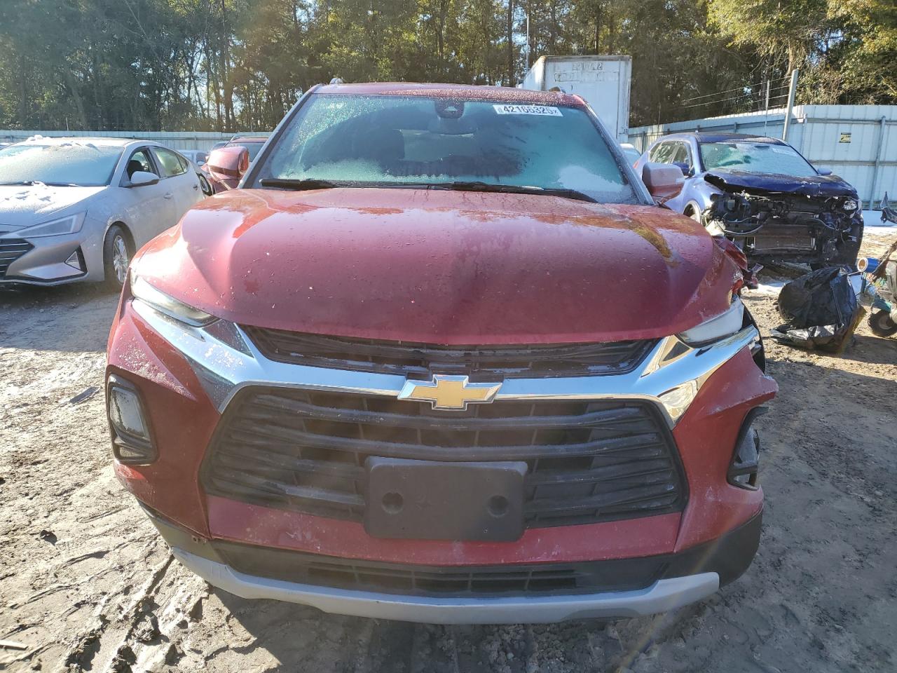 2021 Chevrolet Blazer VIN 3GNKBCR48MS527686 Copart auction photo, side / front end damage thumbnail 5