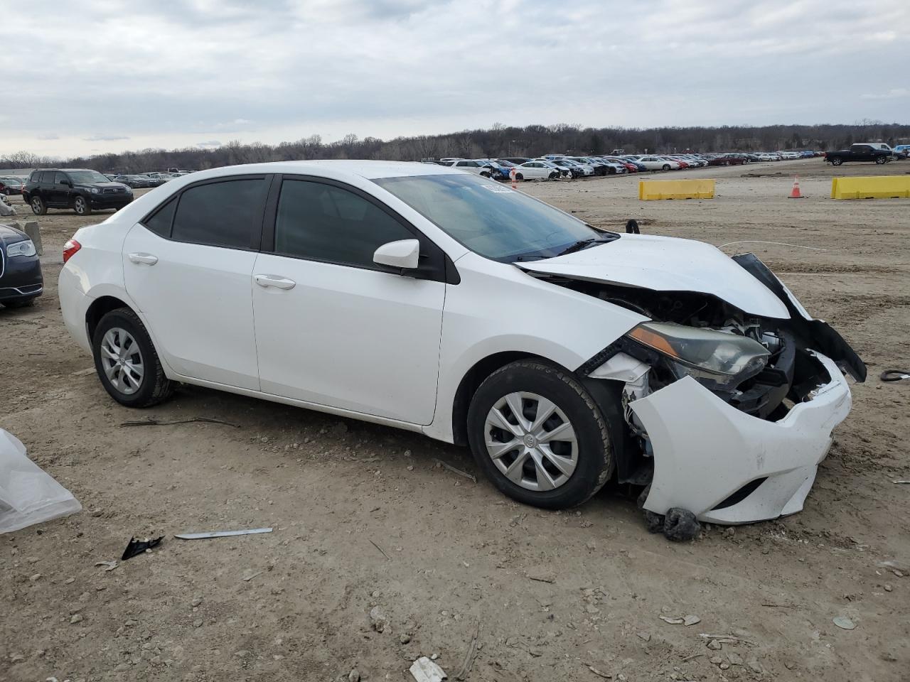 2015 Toyota Corolla VIN 2T1BURHEXFC237594 Copart auction photo, all over / vandalism damage thumbnail 4