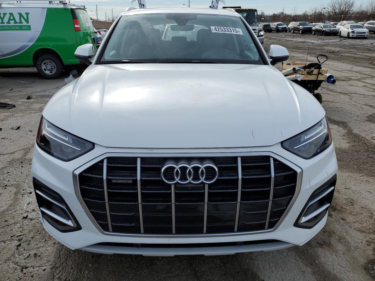 2021 Audi Q5 VIN WA1BAAFY4M2023553 Copart auction photo, rear end / rejected repair damage thumbnail 5