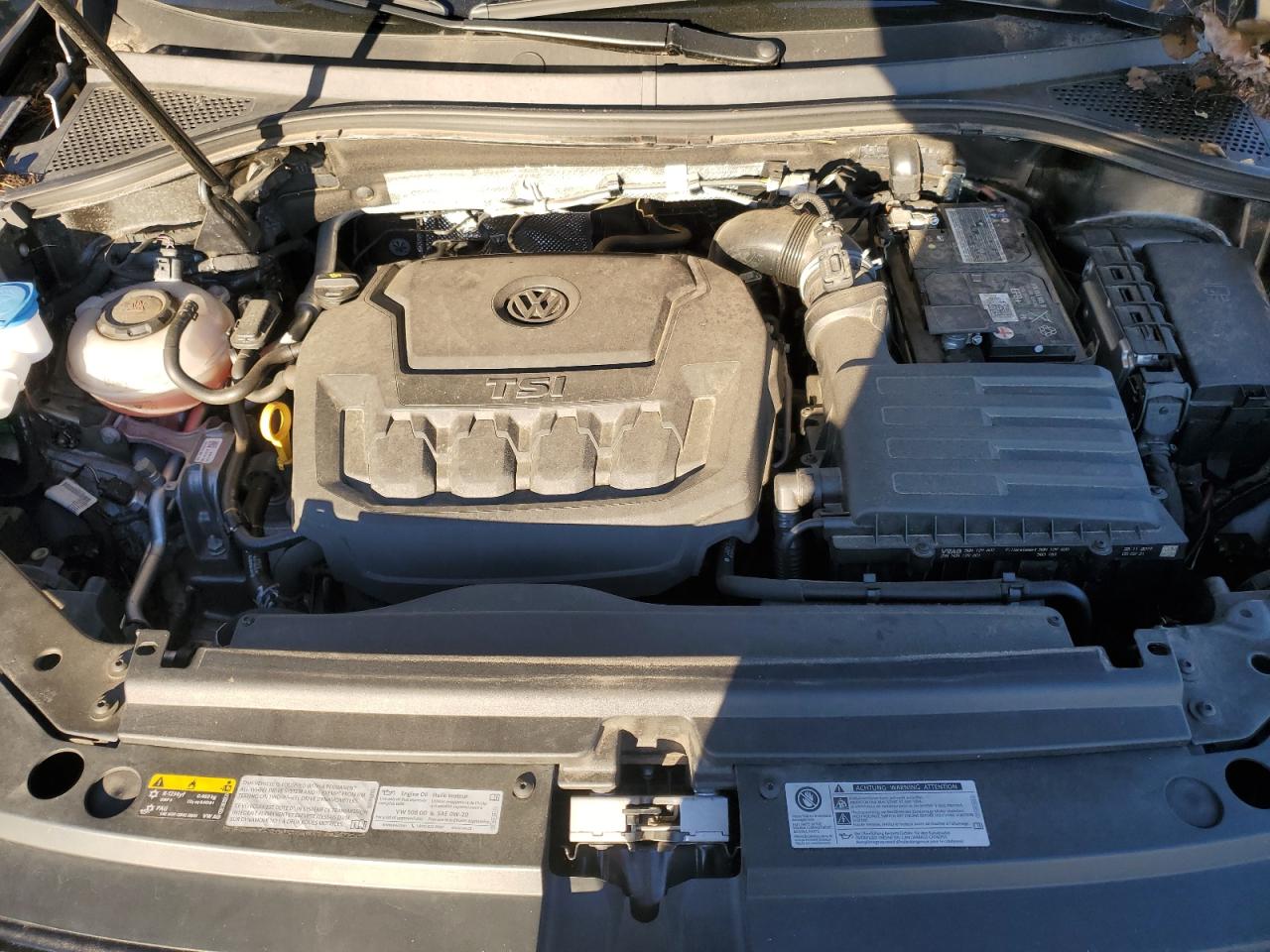 2020 Volkswagen Tiguan VIN 3VV2B7AX7LM076003 Copart auction photo, top/roof damage thumbnail 12