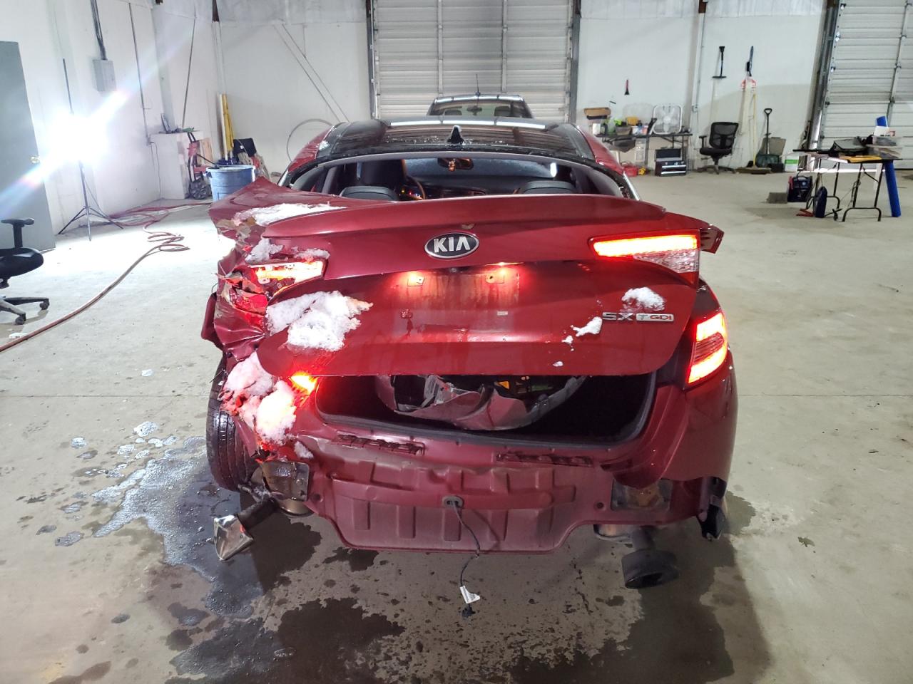 2013 KIA Optima VIN 5XXGR4A61DG144126 Copart auction photo, undercarriage / rear end damage thumbnail 6