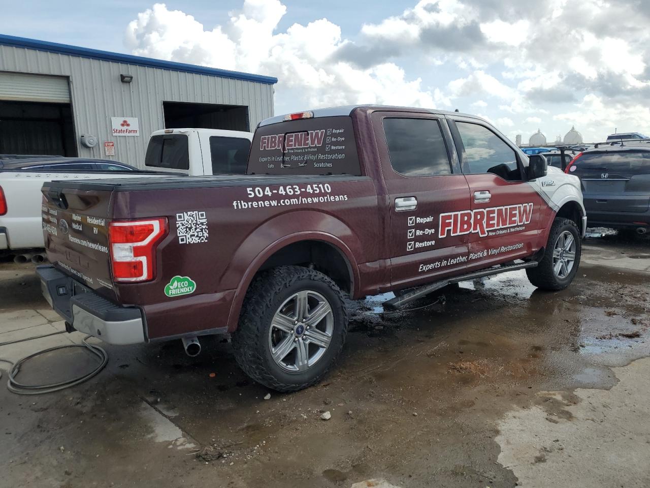 2019 Ford F-150 VIN 1FTEW1E54KKF22314 Copart auction photo, side / rear end damage thumbnail 3