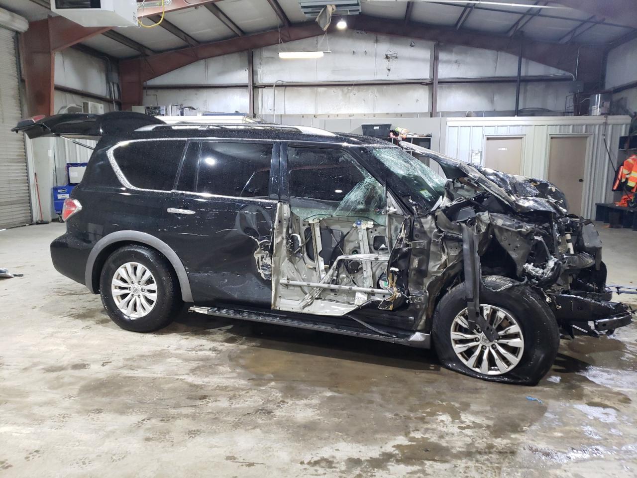 2018 Nissan Armada VIN JN8AY2ND9J9059702 Copart auction photo, front end / side damage thumbnail 4
