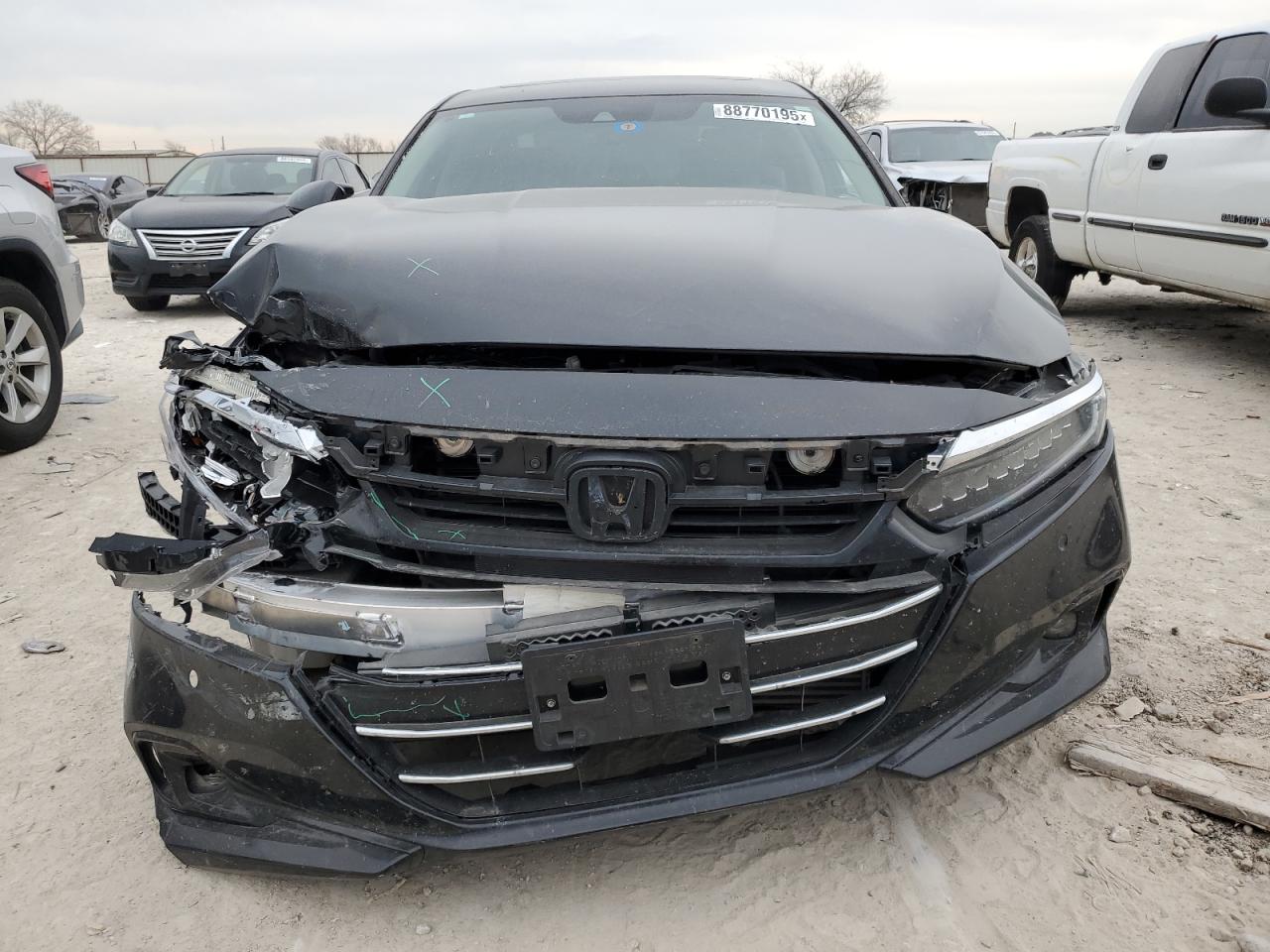2021 Honda Accord VIN 1HGCV1F5XMA073496 Copart auction photo, front end / rear end damage thumbnail 5