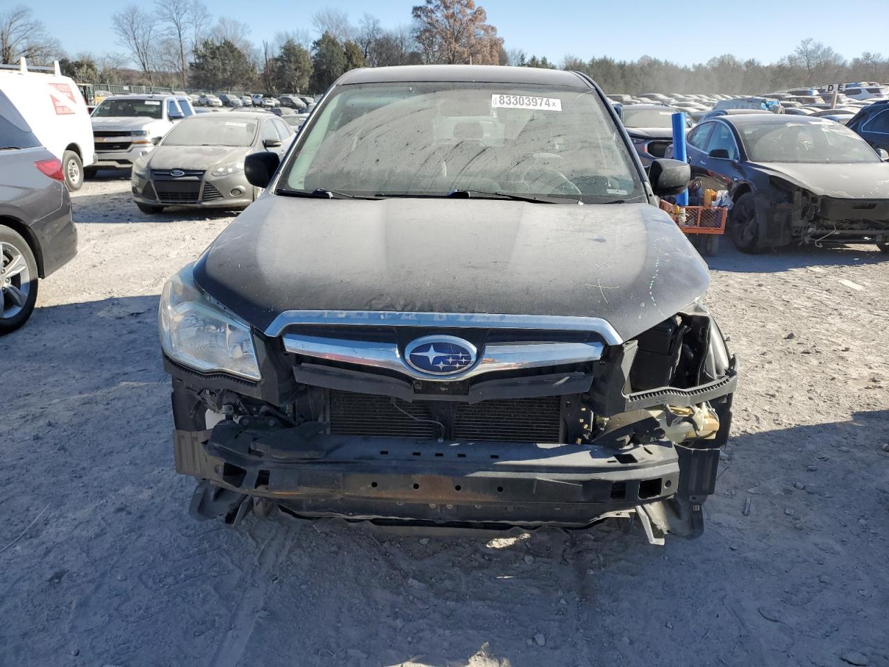 2015 Subaru Forester VIN JF2SJAAC5FG593103 Copart auction photo, front end / mechanical damage thumbnail 5