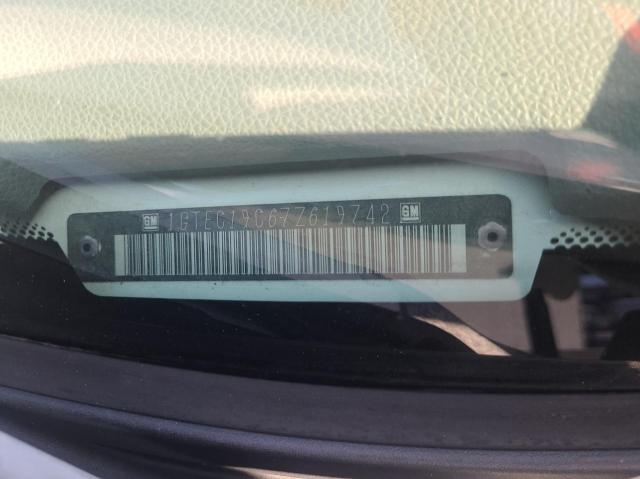 2007 GMC Sierra VIN 1GTEC19C67Z619742 Copart auction photo, normal wear damage thumbnail 10