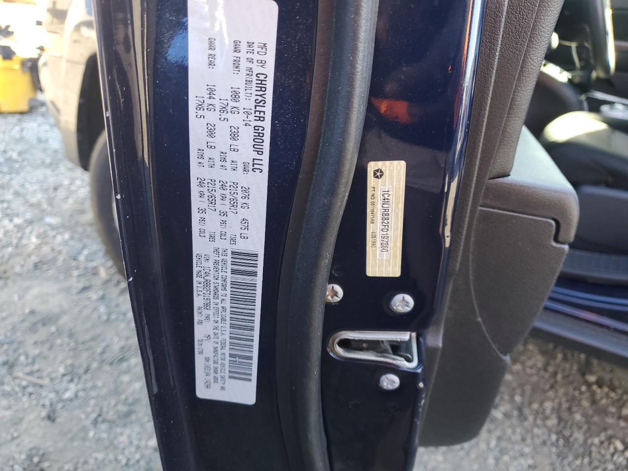 2015 Jeep Liberty (Patriot) VIN 1C4NJRBB2FD197860 Copart auction photo, mechanical damage thumbnail 13