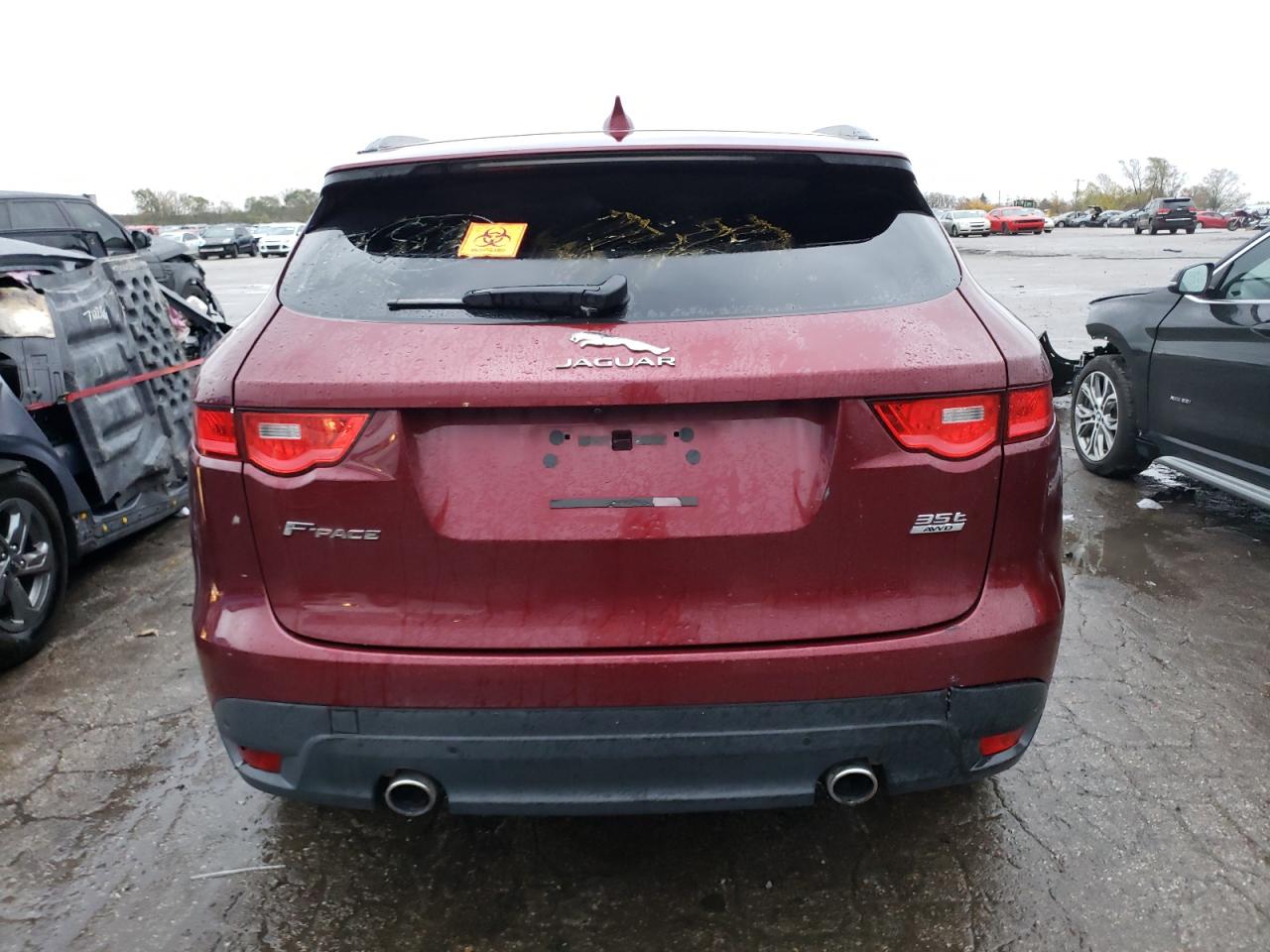 2017 Jaguar F-Pace VIN SADCK2BV9HA099780 Copart auction photo, front end / side damage thumbnail 6
