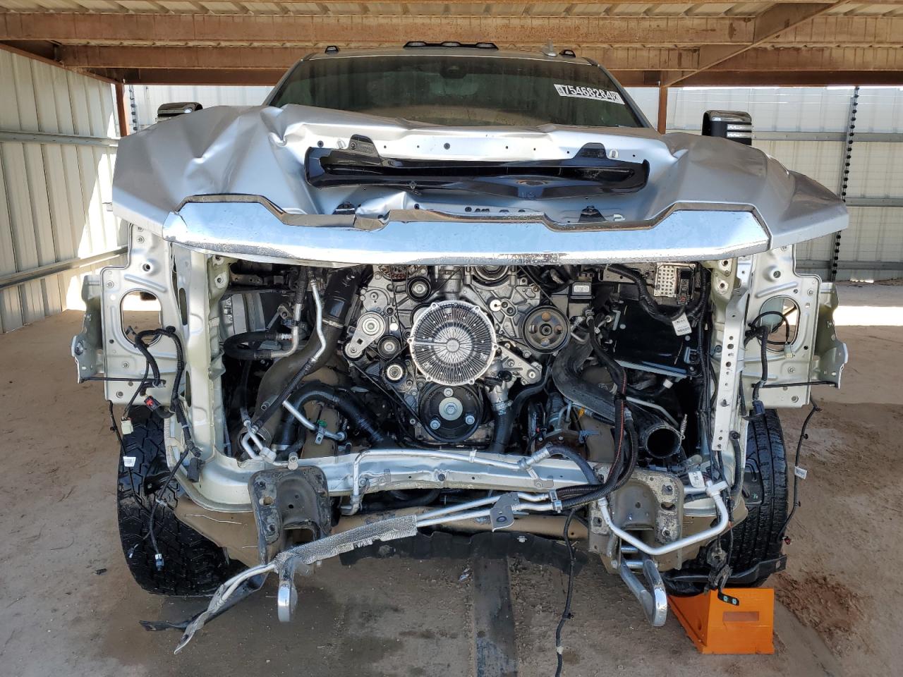 2021 GMC Sierra VIN 1GT49REY5MF137805 Copart auction photo, front end damage thumbnail 5