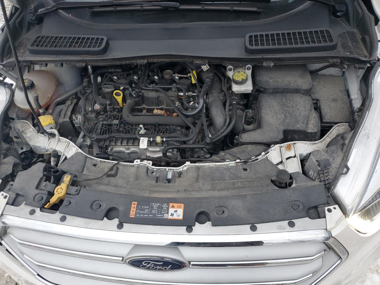 2019 Ford Escape VIN 1FMCU0HD3KUA31775 Copart auction photo, front end / side damage thumbnail 4
