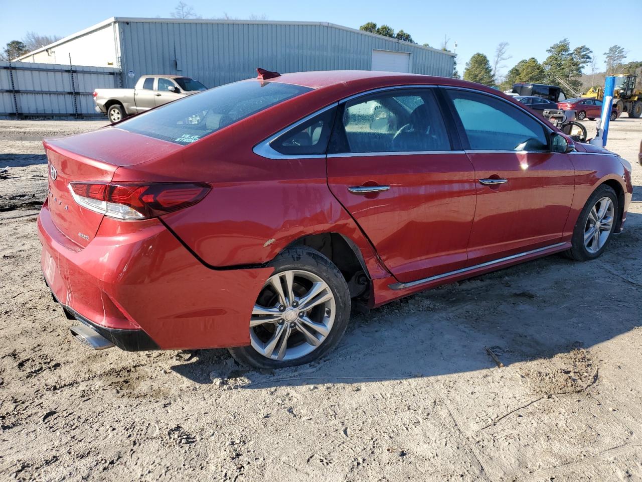 2018 Hyundai Sonata VIN 5NPE34AF6JH602056 Copart auction photo, side / rear end damage thumbnail 3