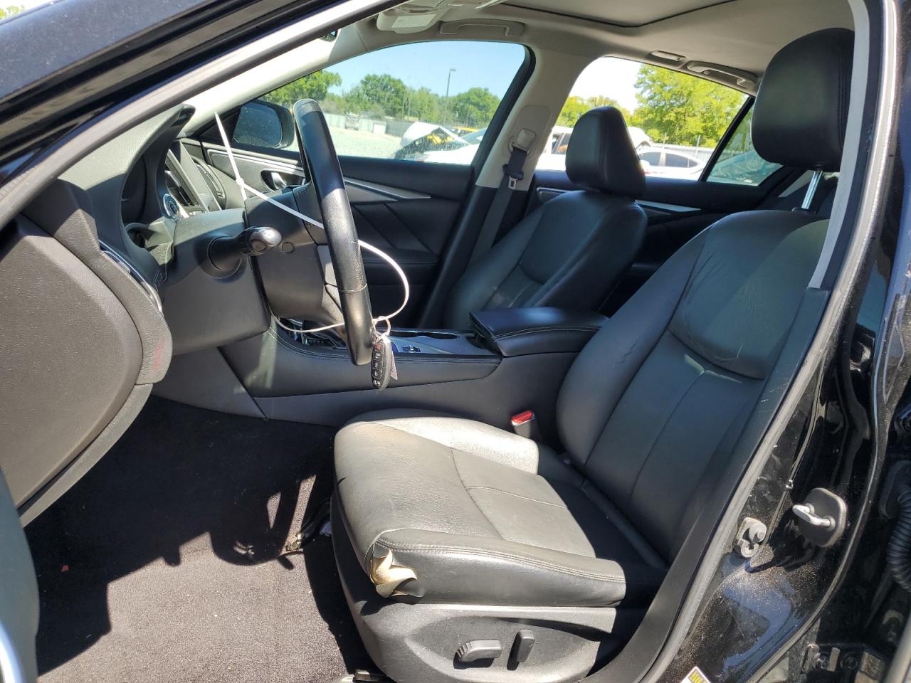 2015 Infiniti Q50 VIN JN1BV7AP8FM330410 Copart auction photo, front end damage thumbnail 7