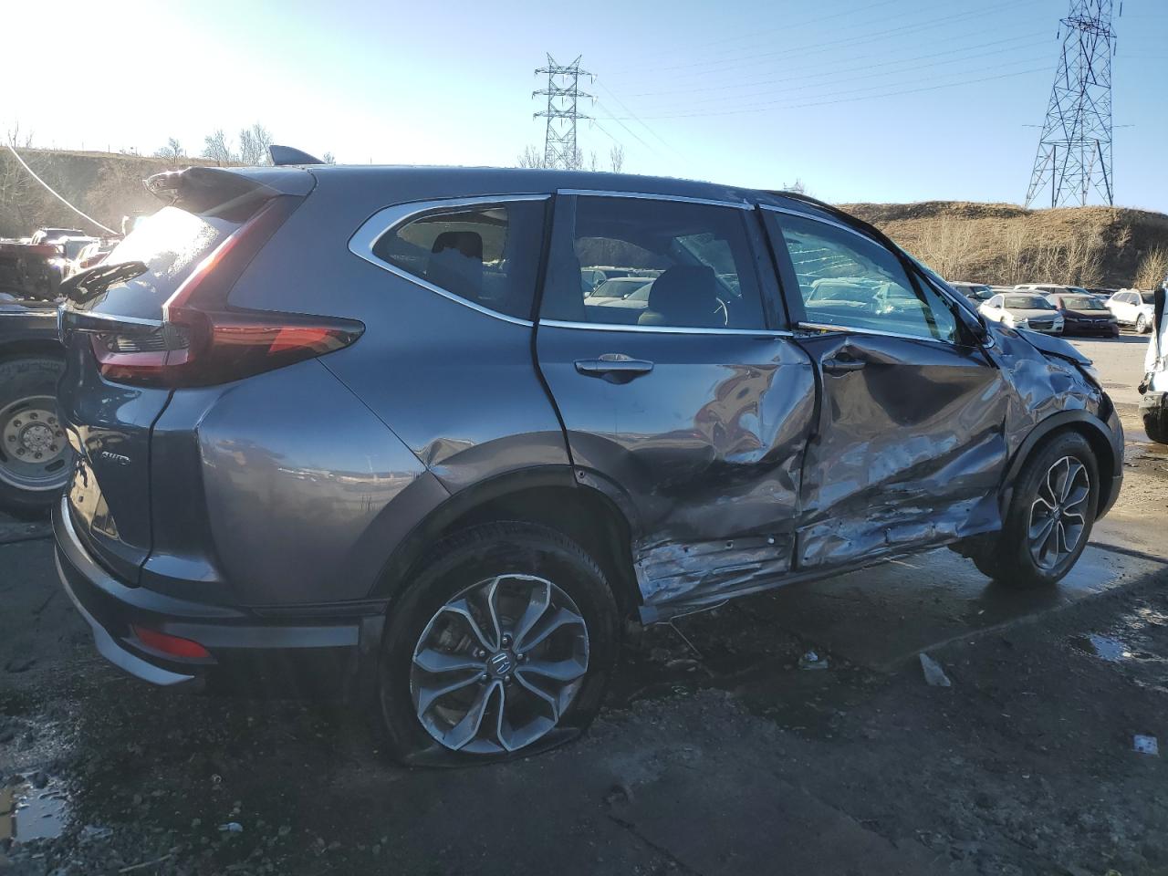 2022 Honda CR-V VIN 7FARW2H87NE040858 Copart auction photo, side / front end damage thumbnail 3