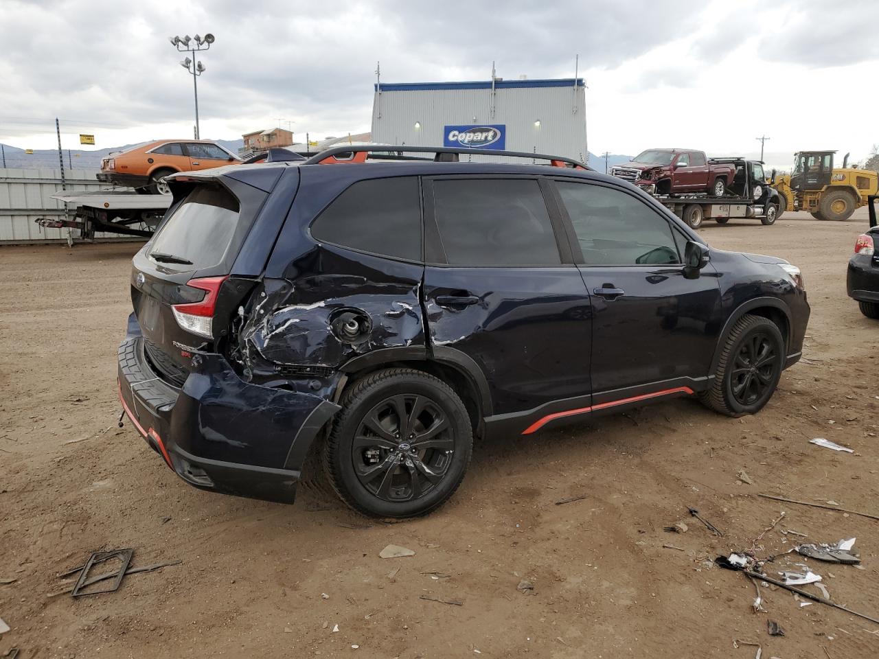 2019 Subaru Forester VIN JF2SKAPC1KH587405 Copart auction photo, rear end / side damage thumbnail 3