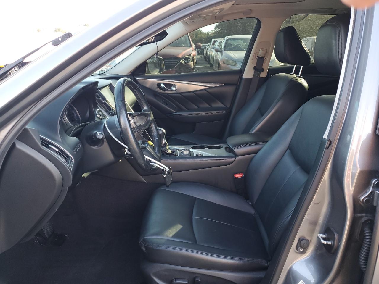 2015 Infiniti Q50 VIN JN1BV7AR5FM405047 Copart auction photo, front end / side damage thumbnail 7