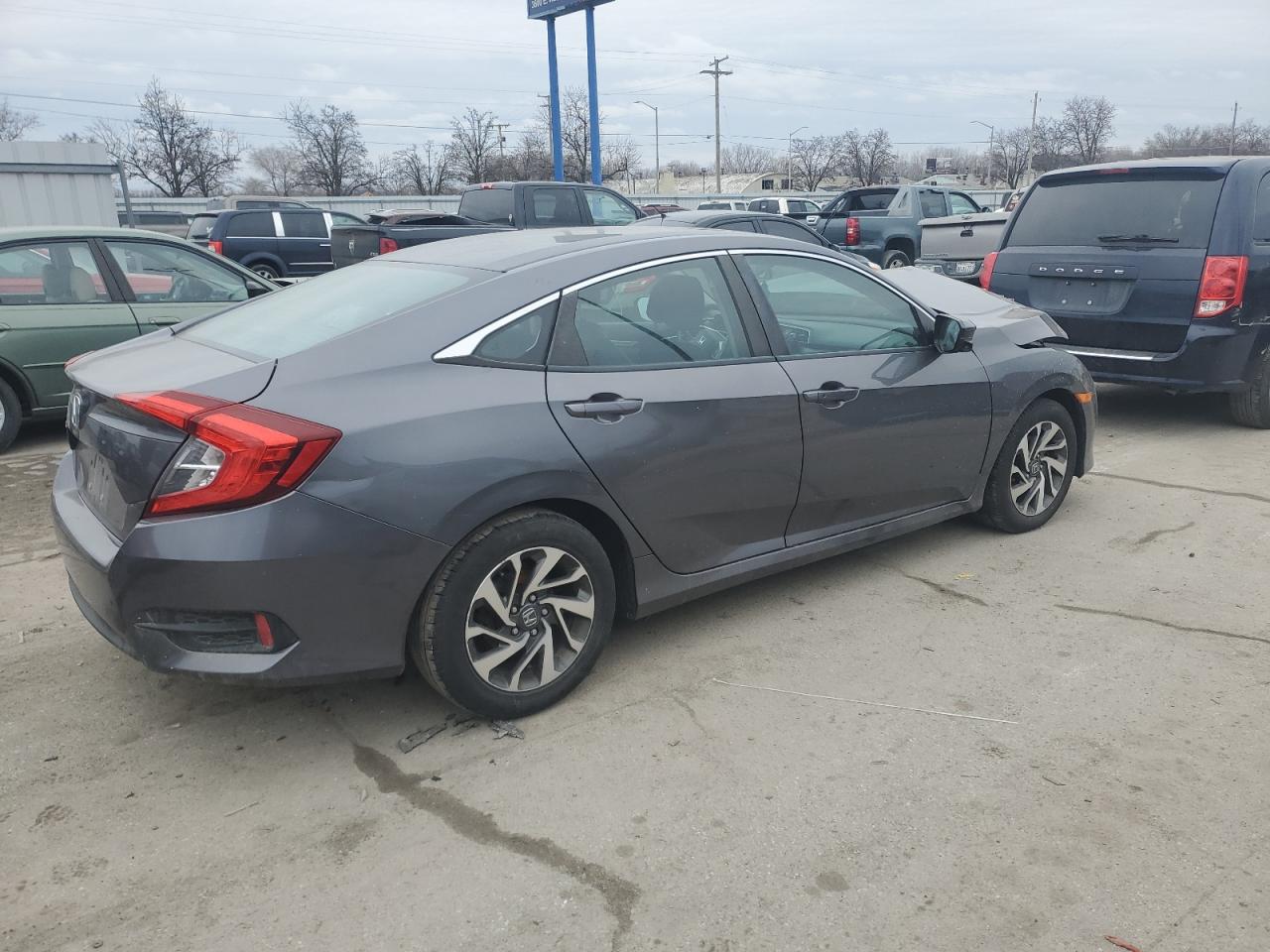 2016 Honda Civic VIN 2HGFC2F78GH505034 Copart auction photo, front end / side damage thumbnail 3