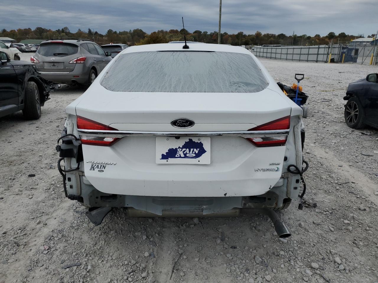 2018 Ford Fusion VIN 3FA6P0LUXJR239325 Copart auction photo, undercarriage / rear end damage thumbnail 6