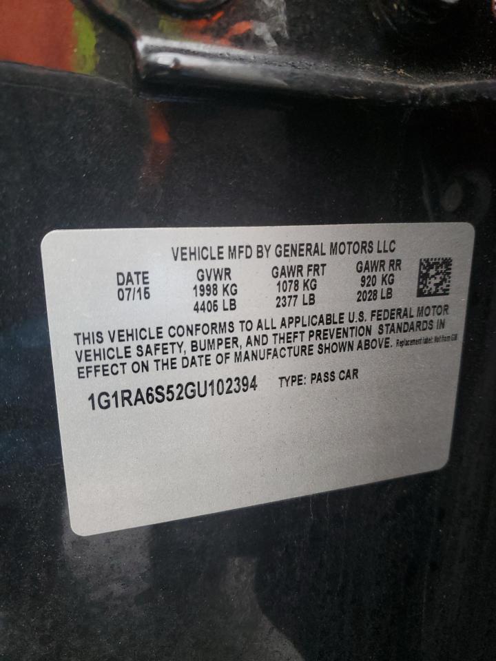 2016 Chevrolet Volt VIN 1G1RA6S52GU102394 Copart auction photo, side damage thumbnail 12