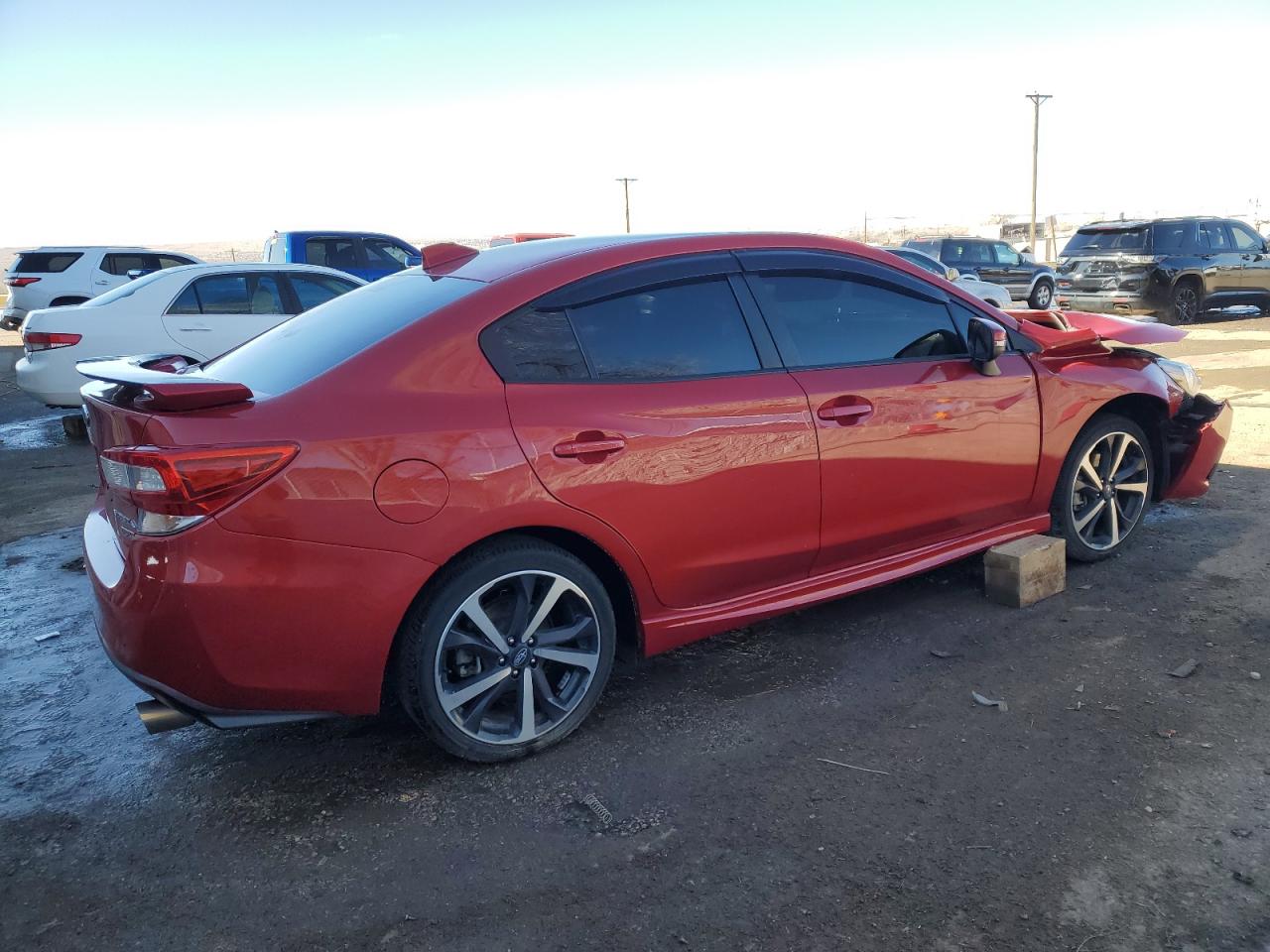2020 Subaru Impreza VIN 4S3GKAL67L3606929 Copart auction photo, front end / side damage thumbnail 3