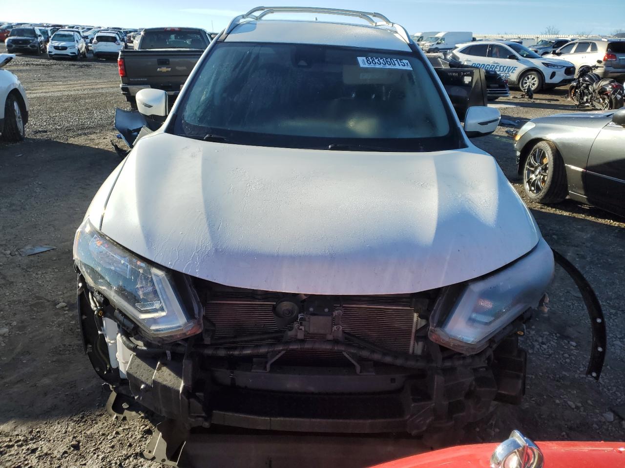 2020 Nissan Rogue VIN JN8AT2MV7LW102821 Copart auction photo, front end / side damage thumbnail 5