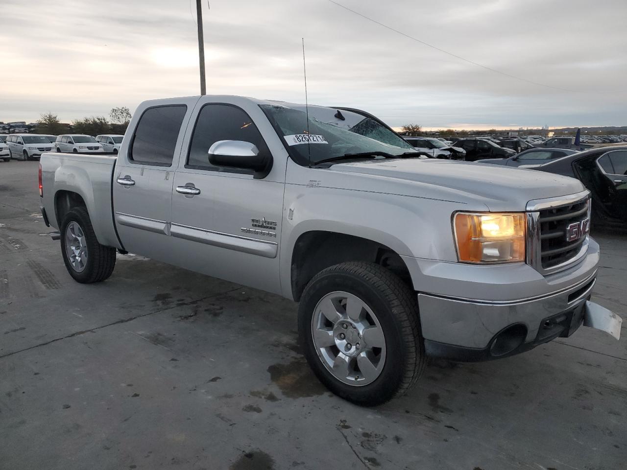 2010 GMC Sierra VIN 3GTRCVE09AG252590 Copart auction photo, top/roof damage thumbnail 4
