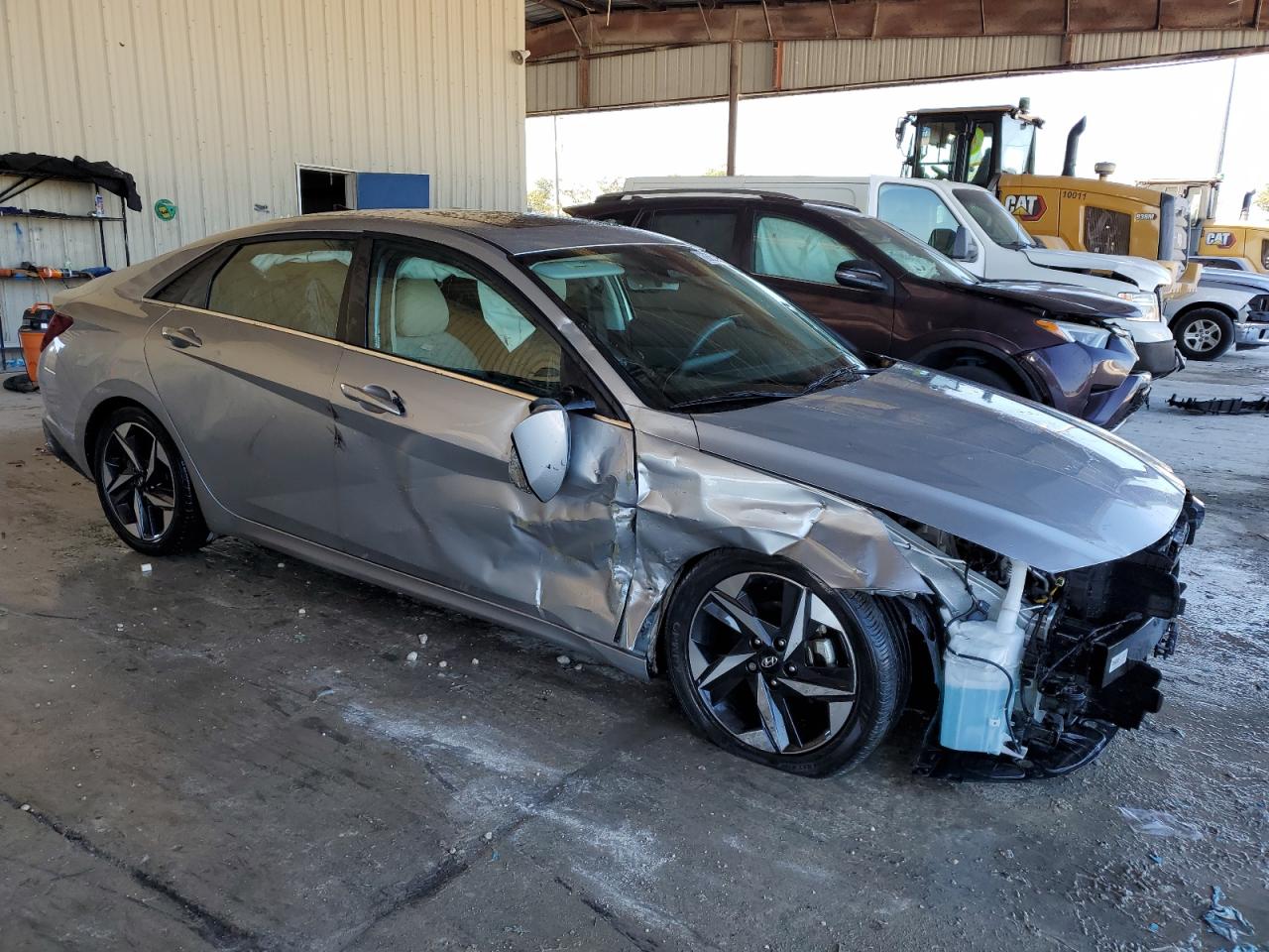 2021 Hyundai Elantra VIN 5NPLP4AG2MH017208 Copart auction photo, front end / side damage thumbnail 4