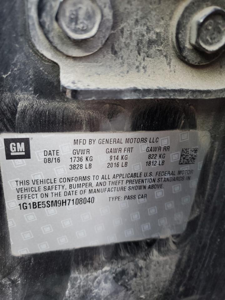 2017 Chevrolet Cruze VIN 1G1BE5SM9H7108040 Copart auction photo, front end damage thumbnail 12