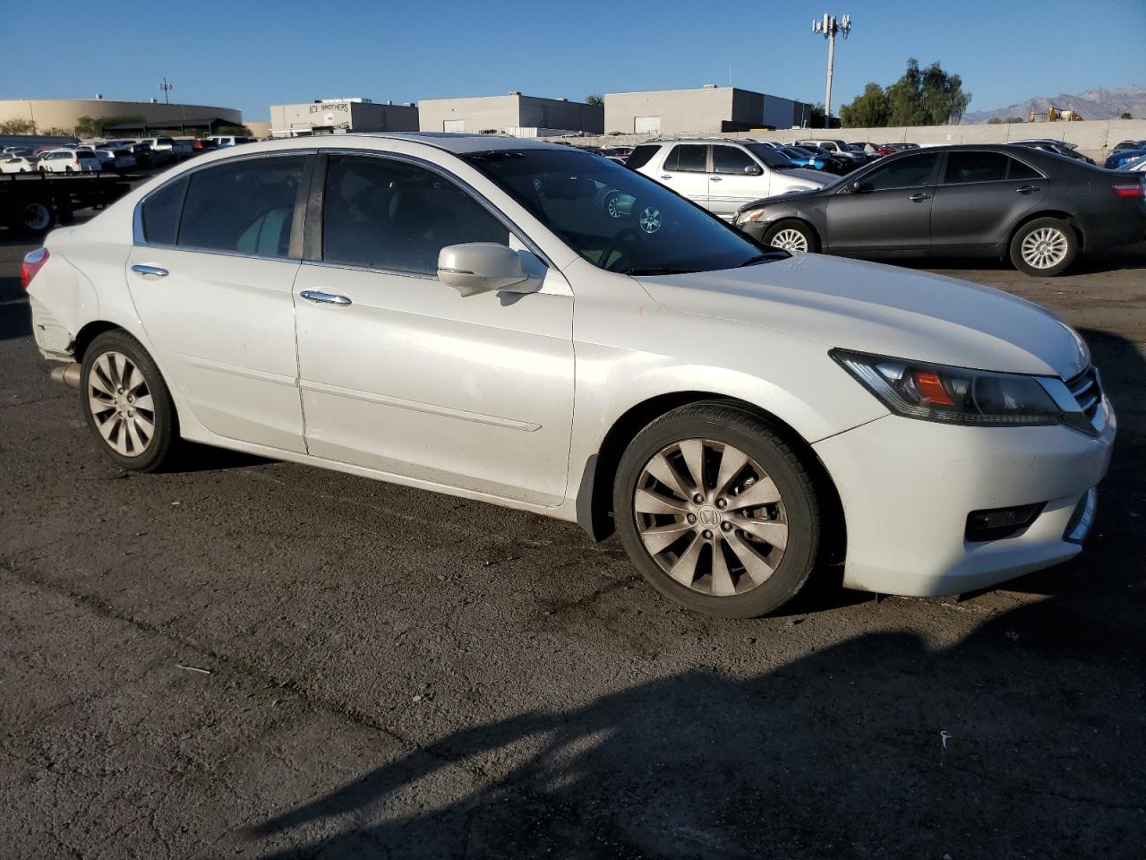 2014 Honda Accord VIN 1HGCR2F85EA043764 Copart auction photo, rear end / side damage thumbnail 4