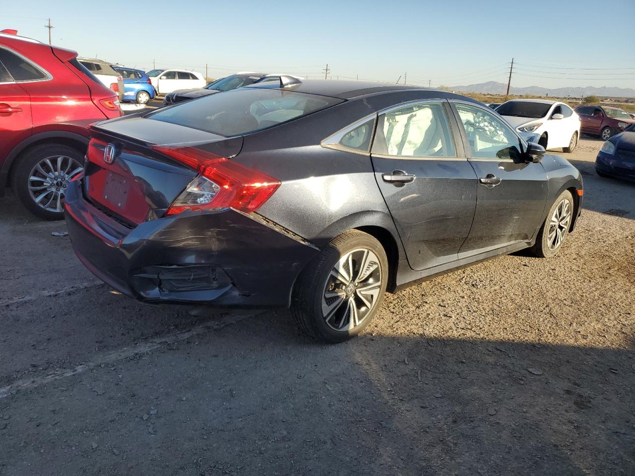 2019 Honda Civic VIN 19XFC1F38GE211909 Copart auction photo, rear end / front end damage thumbnail 3