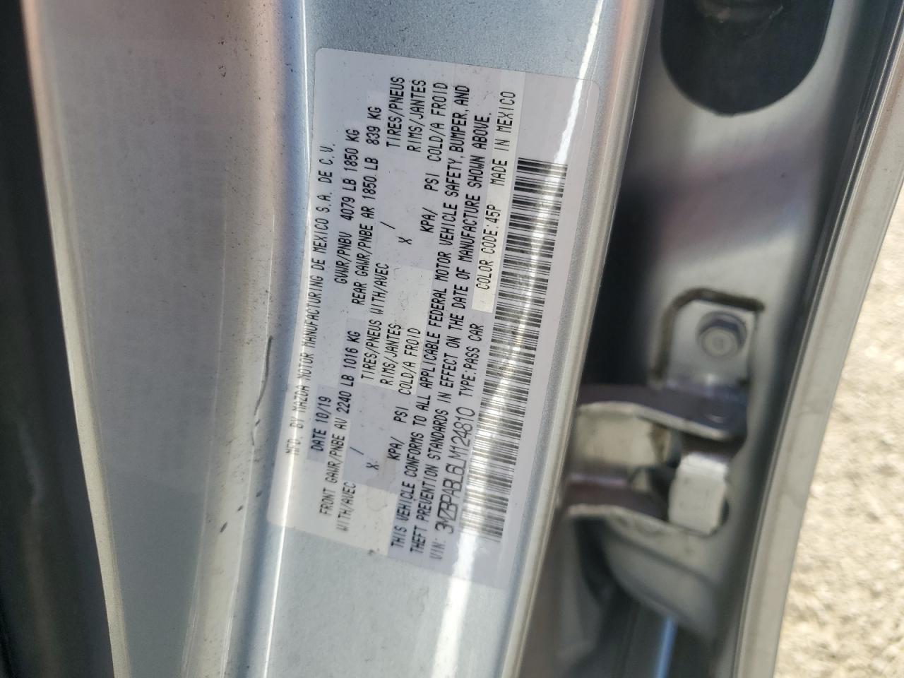 2020 Mazda 3 VIN 3MZBPABL6LM124810 Copart auction photo, front end damage thumbnail 14