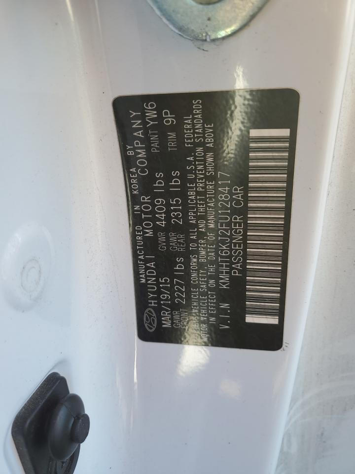2015 Hyundai Genesis VIN KMHHT6KJ2FU128417 Copart auction photo, front end damage thumbnail 12