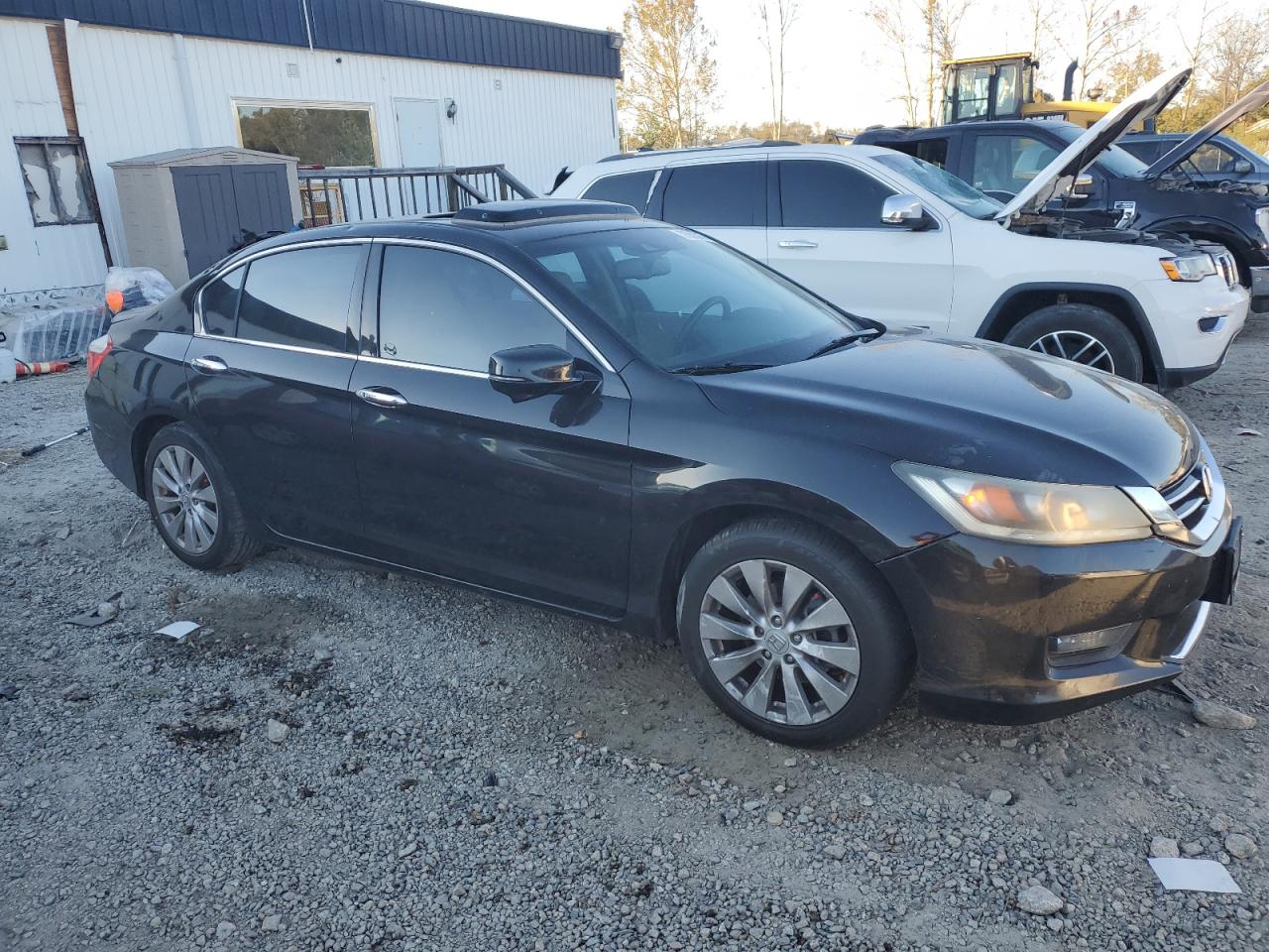 2014 Honda Accord VIN 1HGCR3F83EA024586 Copart auction photo, top/roof damage thumbnail 4