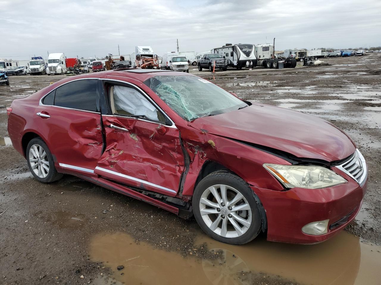2010 Lexus ES VIN JTHBK1EG3A2370961 Copart auction photo, side / top/roof damage thumbnail 4